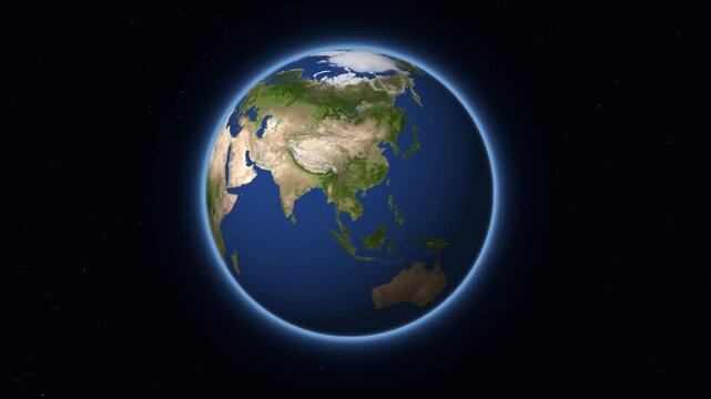 Animated world globe country information template with flag population and capital data infographic