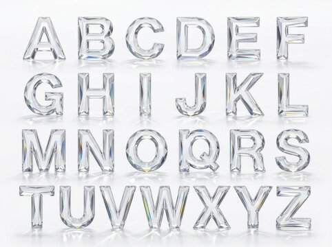 Alphabet letters made of metal.