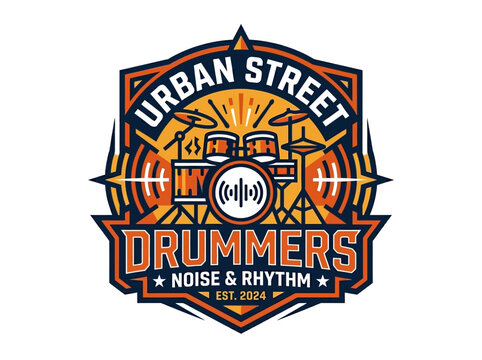 Urban Street Drummers Logo Design.