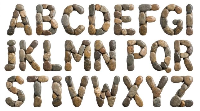 Camouflage alphabet letters uppercase set.