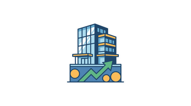 Business growth graph on blue truck.