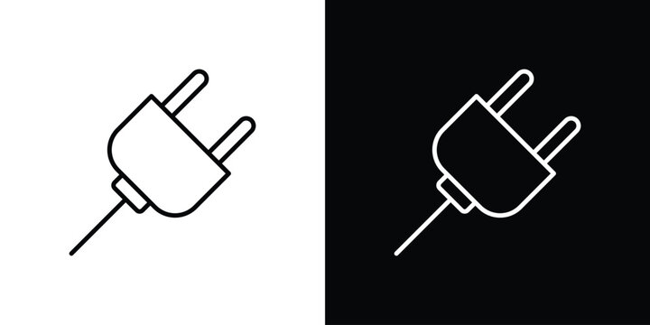 Plugin icon in editable outlined, Vector EPS10
