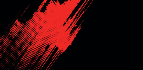 Red Grunge Brush Stroke Background for Sports and Racing Design © Jack Queen