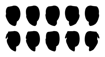 Fototapeta premium Isolated Black Organic Shapes on a White Background
