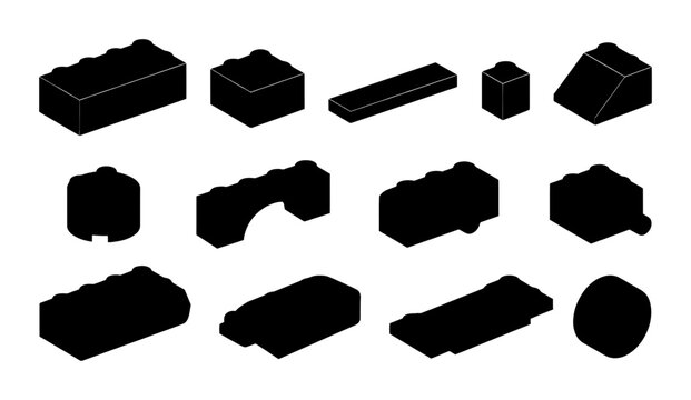 Set of building blocks and construction elements for creativity