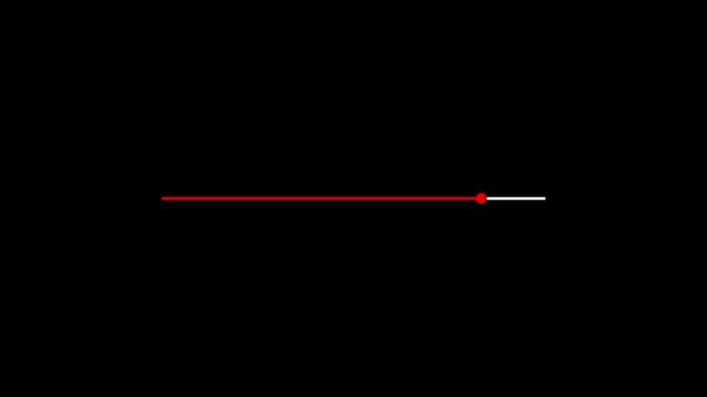 Dynamic red dot glow moving along a sleek black line 4k animation video
