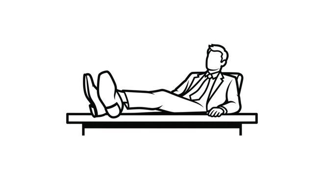 Man lying on a massage table.