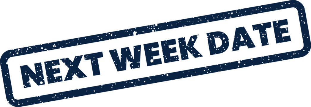 Next Week Date stamp vector illustration with weathered texture for professional planning and scheduling tasks