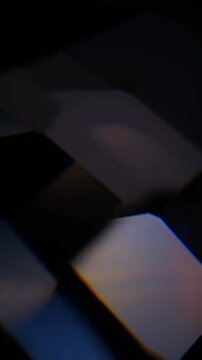Black Glass Refraction. Abstract color background with light effects.