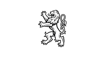 Obraz premium Detailed drawing of a lion.