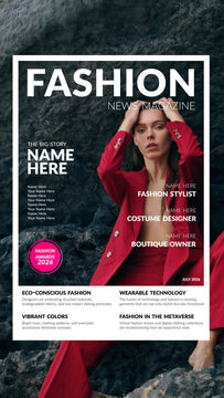 Premium Overlays Magazine Fashion Vertical &ndash; Editorial Fashion Layout Effects, Modern Style Magazine Design and Trendy Fashion Overlays for Video Editing