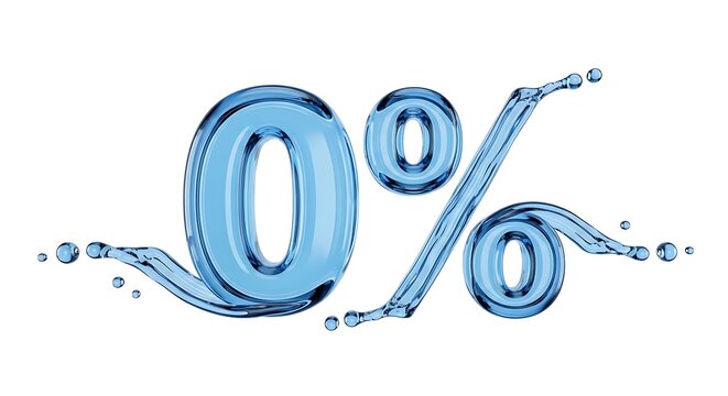 Zero Percent Water Splash Symbol