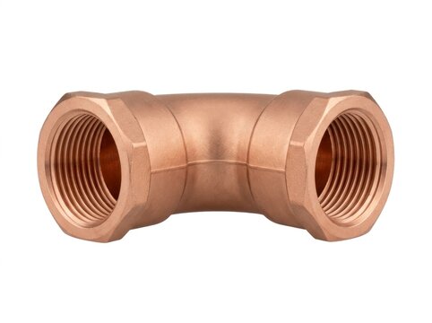 Copper pipe connector plumbing fitting.