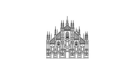 Obraz premium Gothic Cathedral Architecture Building Design.