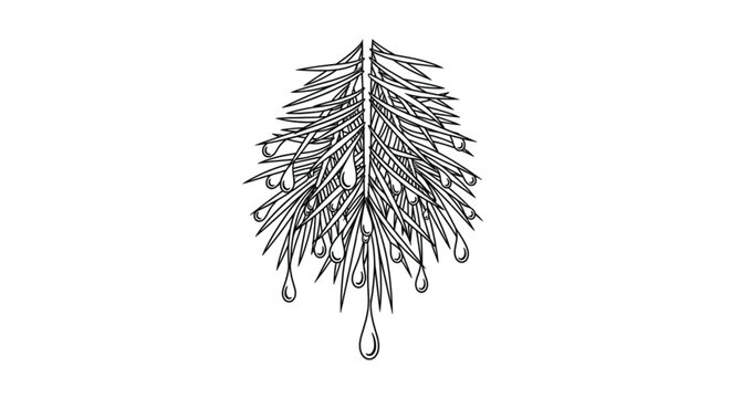 Detailed illustration of a pine needle.