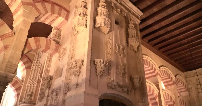 The famous prayer hall of the Mezquita-Catedral of C&oacute;rdoba (Mosque-Cathedral) in Andalusia, Spain.