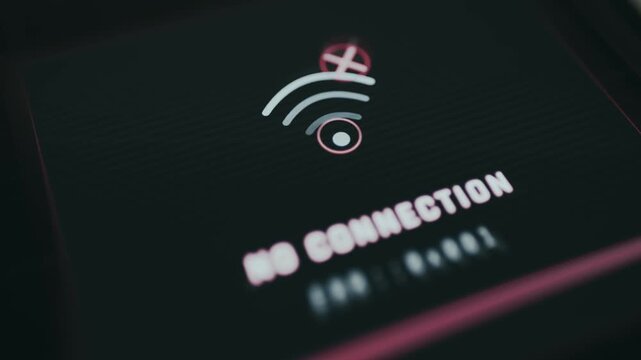 No connection icon, network disruption and server issues