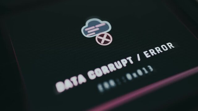 Data corrupt error animated icon