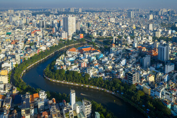 Fototapeta premium A morning in Ho Chi Minh city, Vietnam. Photo taken on November 2025. 