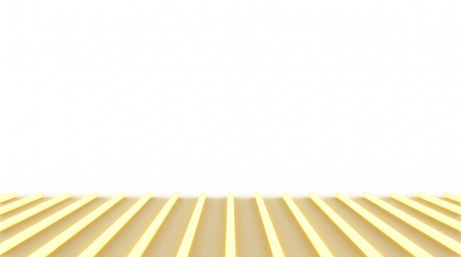 Soft yellow digital light bars bottom edge light abstract background