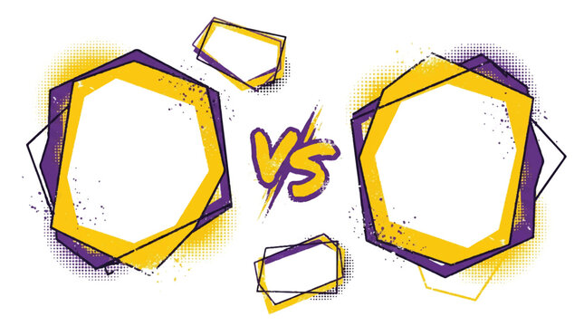 Versus Screen Template for Soccer Tournament Brackets and Football Match Calendar Background