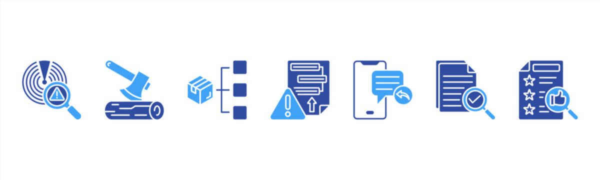Incident Management icon set includes Detection, Logging, Categorization, Prioritization, Response, Resolution, and Review for incident handling.