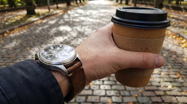 time is money concept | hand holding a glass