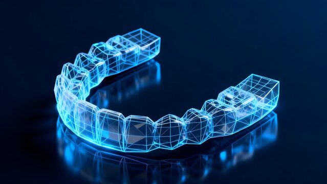 Digital model of a dental aligner