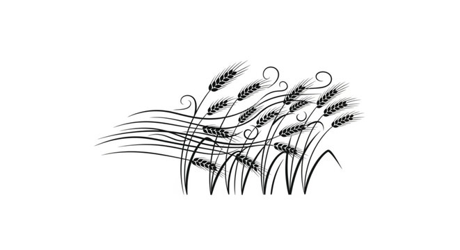 Detailed illustration of cattail plants.