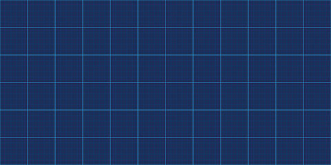 Blue technical grid background with bright cyan lines, geometric square pattern and precise blueprint style layout designed for engineering presentations, digital interfaces and modern templates © SpainArts