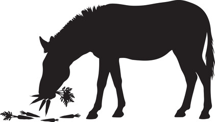 Fototapeta premium Zebra Silhouette Line Art – Bold Outline Animal Vector Illustration