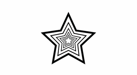 Obraz premium Abstract star shape outline icon