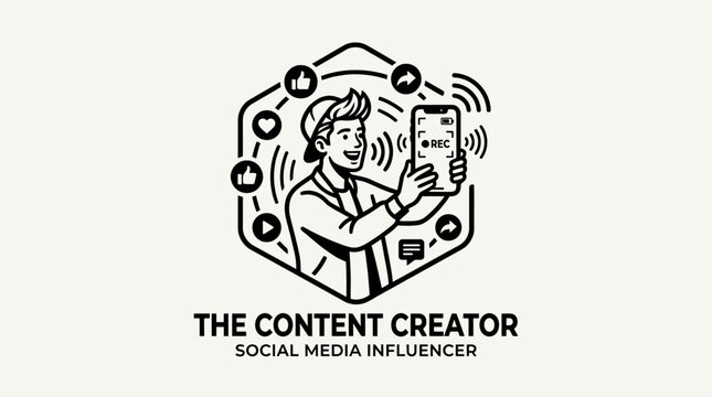 Young woman creating social media content.