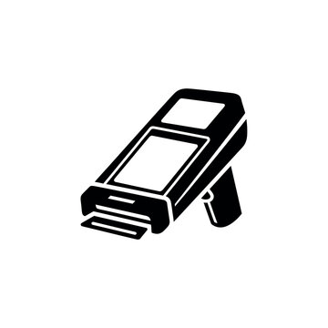 Handheld barcode scanner device icon.