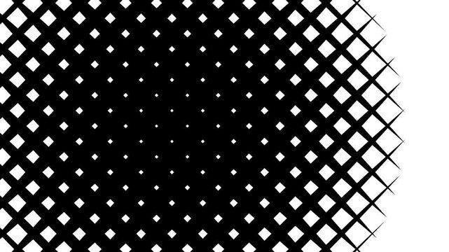 Minimalist black and white smooth geometric grid video transition matte loop background. Pack of series