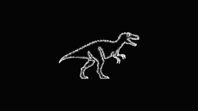 Sketch allosaurus icon animation - smooth progressive reveal