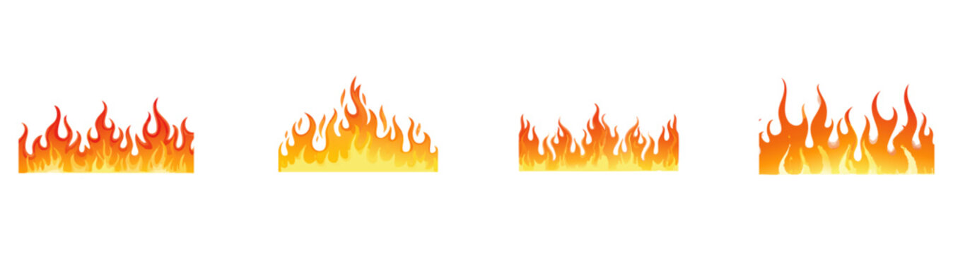 burning flame edge effect, glowing border