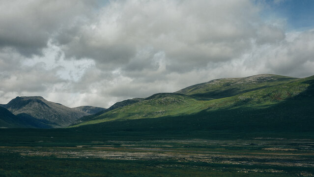 mountain landscape with clouds