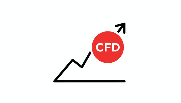 CFD, trading, finance, graph, chart, vector icon, stock market, investment