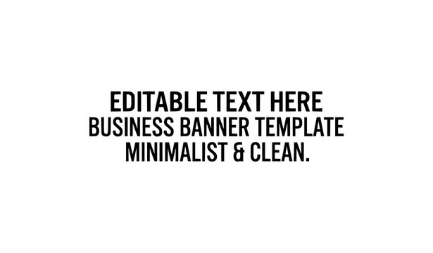 Minimalist Business Banner Social Media Post Template Blank Text Area Editable Vector