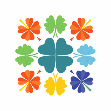 Colorful Clover Pattern