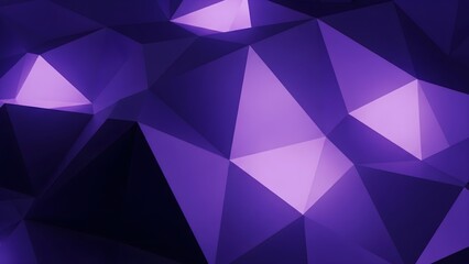 Obraz premium Abstract Geometric 3D Shapes in Gradient Purple Light with Futuristic Design