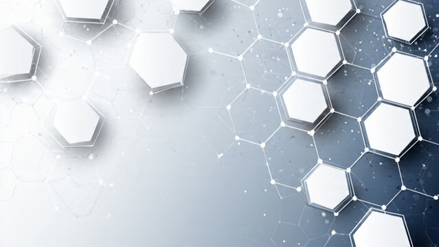 Abstract Hexagonal Pattern Background for Technology and Science.