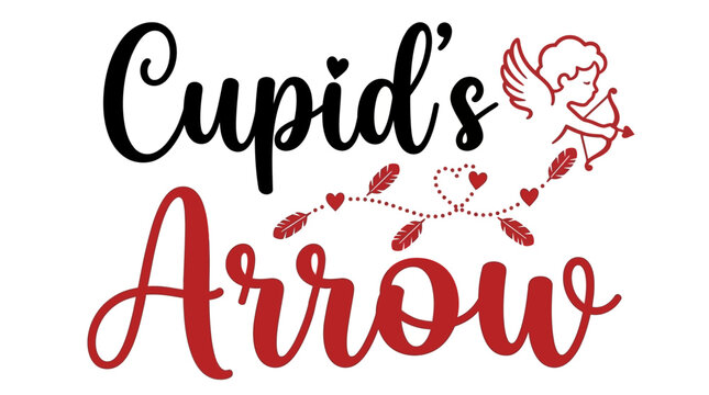 Cupid's Arrow Graphic Design - Love and Romance Illustration