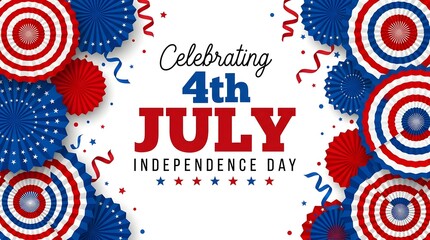 Obraz premium Celebrating 4th of July Independence Day Patriotic Background