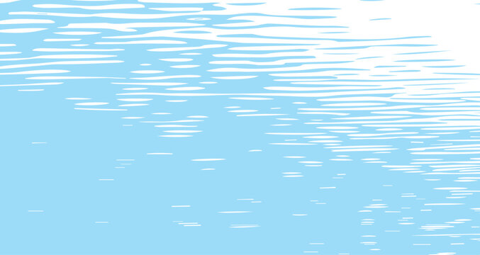 Calm Water Reflection with Gentle Ripples and Blue Sky.