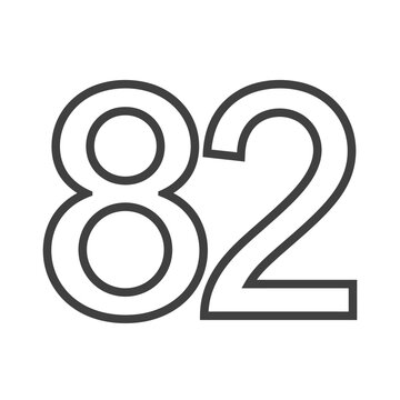 Large Number Eighty Two Graphic.