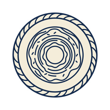 Detailed illustration of a nautical rope.