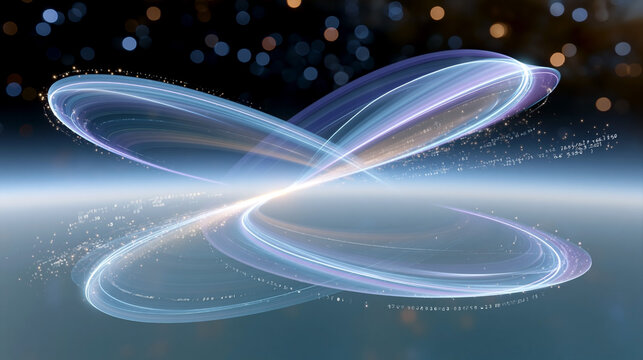Medium shot of an ancient inactive space jump gate with swirling light patterns and cosmic background, showcasing intricate designs and ethereal glow in a vast universe