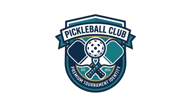 pickleball club logo design sports.